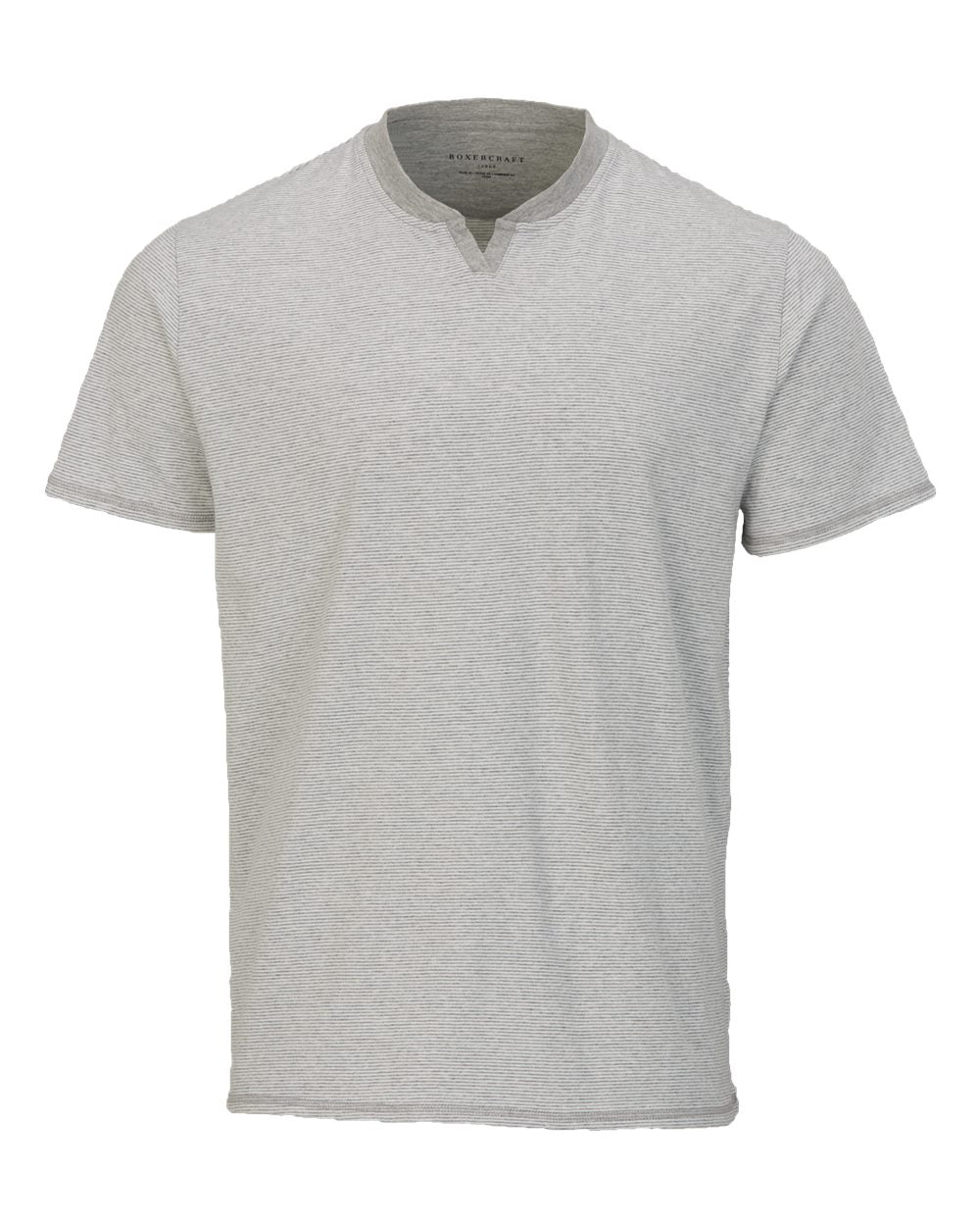 Boxercraft Men’s Striped V-Notch T-Shirt – 100% Cotton Casual Tee