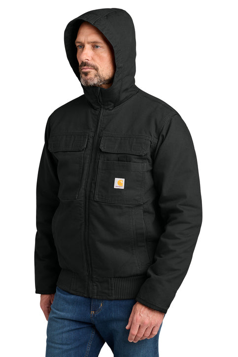 Carhartt Men’s Full Swing Washed Duck Insulated Active Jacket Hooded Work Coat