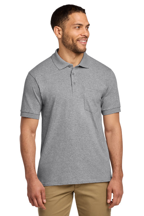 Men's Pocket Polo Shirt Work Uniform Stain Release S-6XL