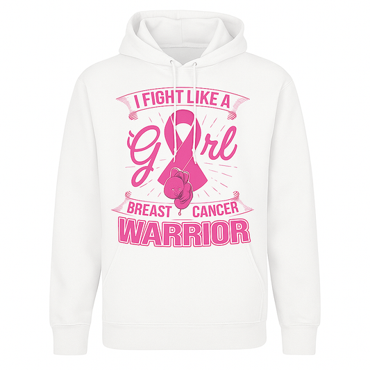 Fight Like a Girl – Breast Cancer Warrior Pink Pullover Hoodie
