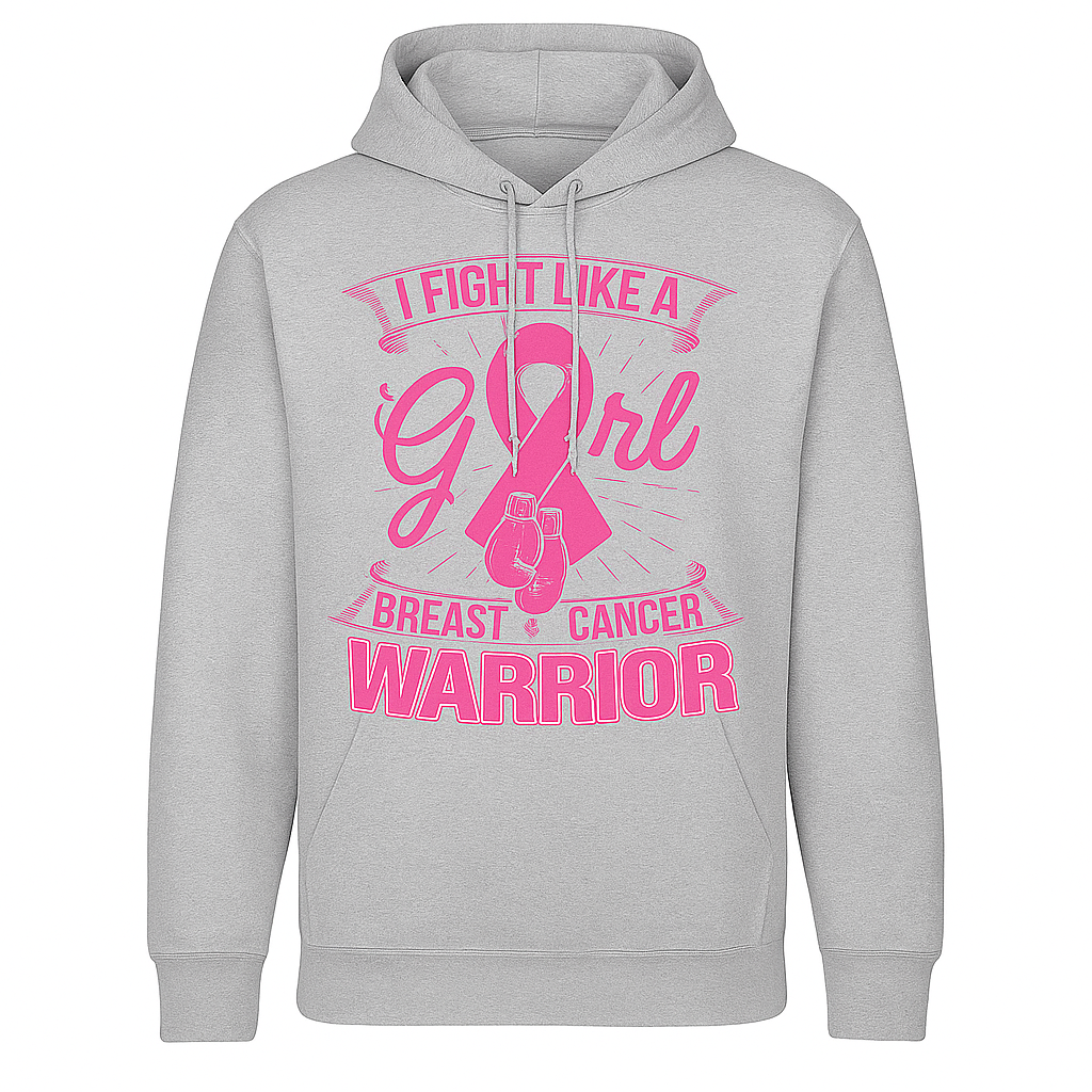 Fight Like a Girl – Breast Cancer Warrior Pink Pullover Hoodie