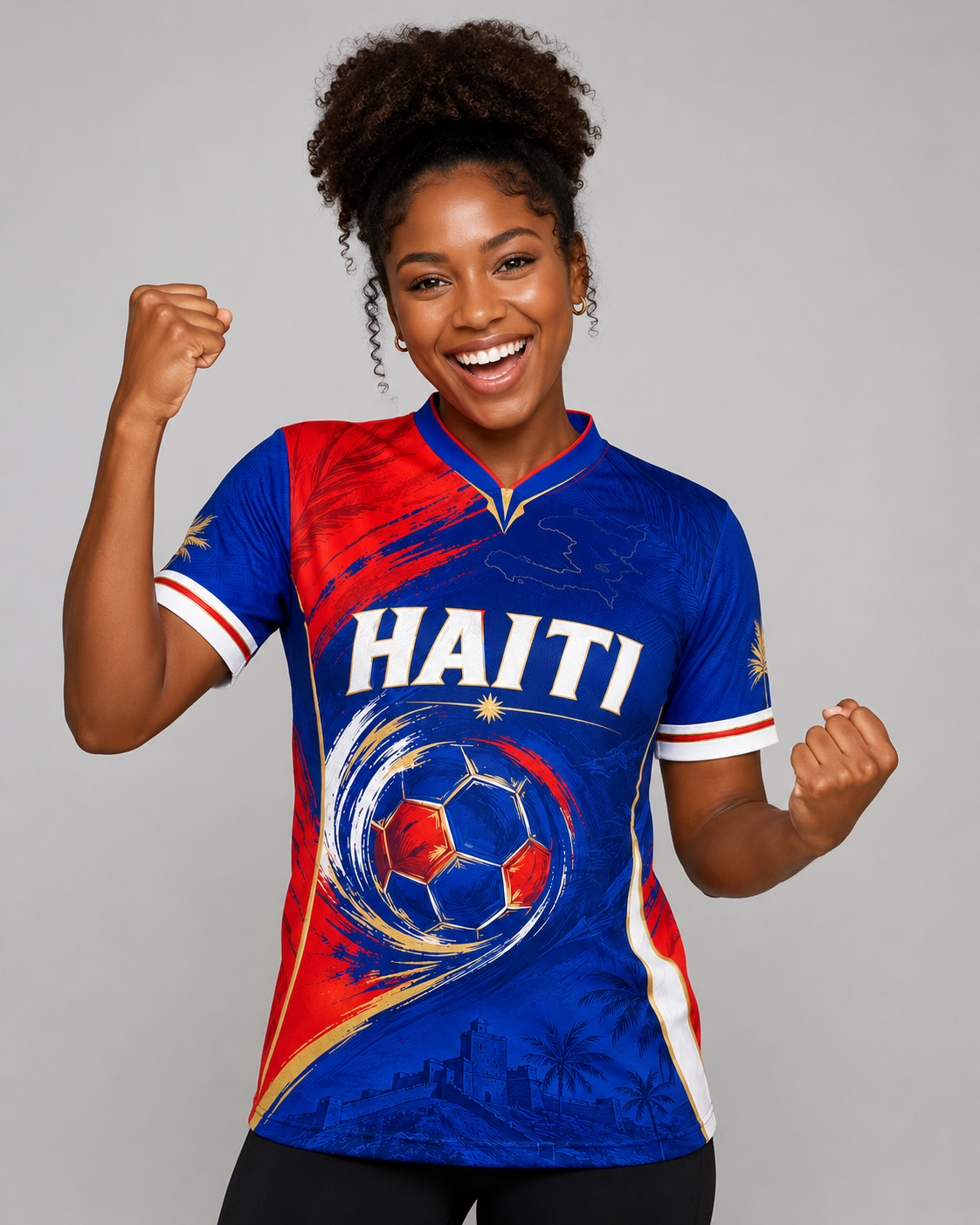 Haiti Heritage Soccer Jersey – White/Blue