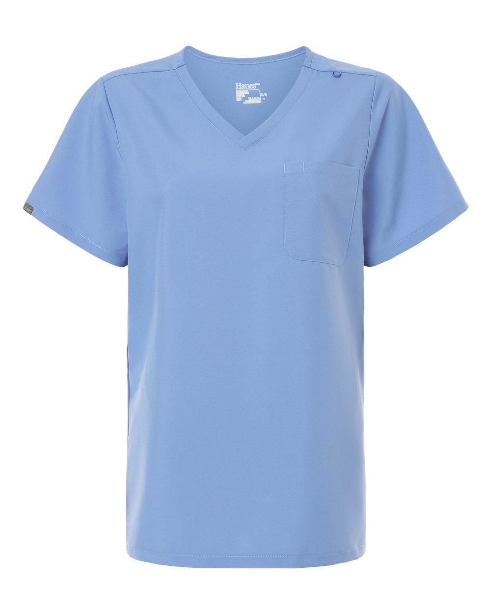 Hanes Women’s V-Neck 1 Pocket Scrub Top Moisture Wicking S-5XL