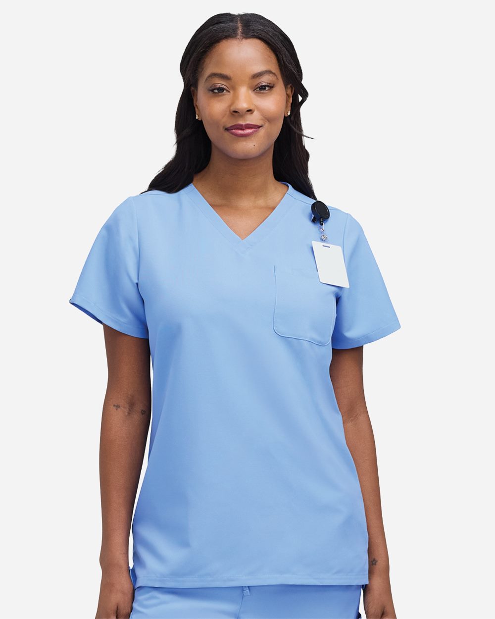Hanes Women’s V-Neck 1 Pocket Scrub Top Moisture Wicking S-5XL