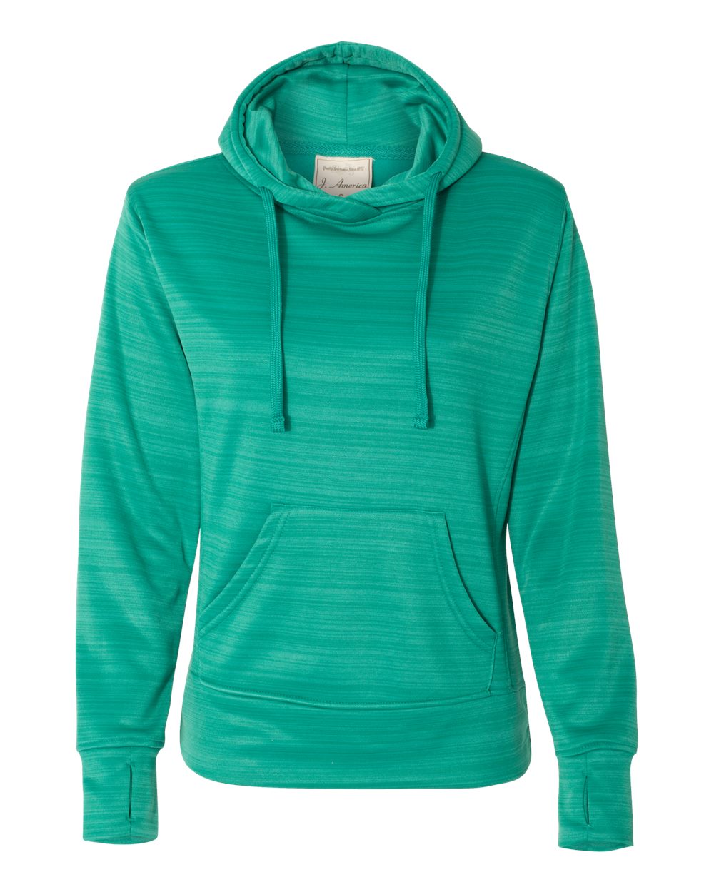 J. America Women’s Odyssey Striped Performance Fleece Lapover Hoodie