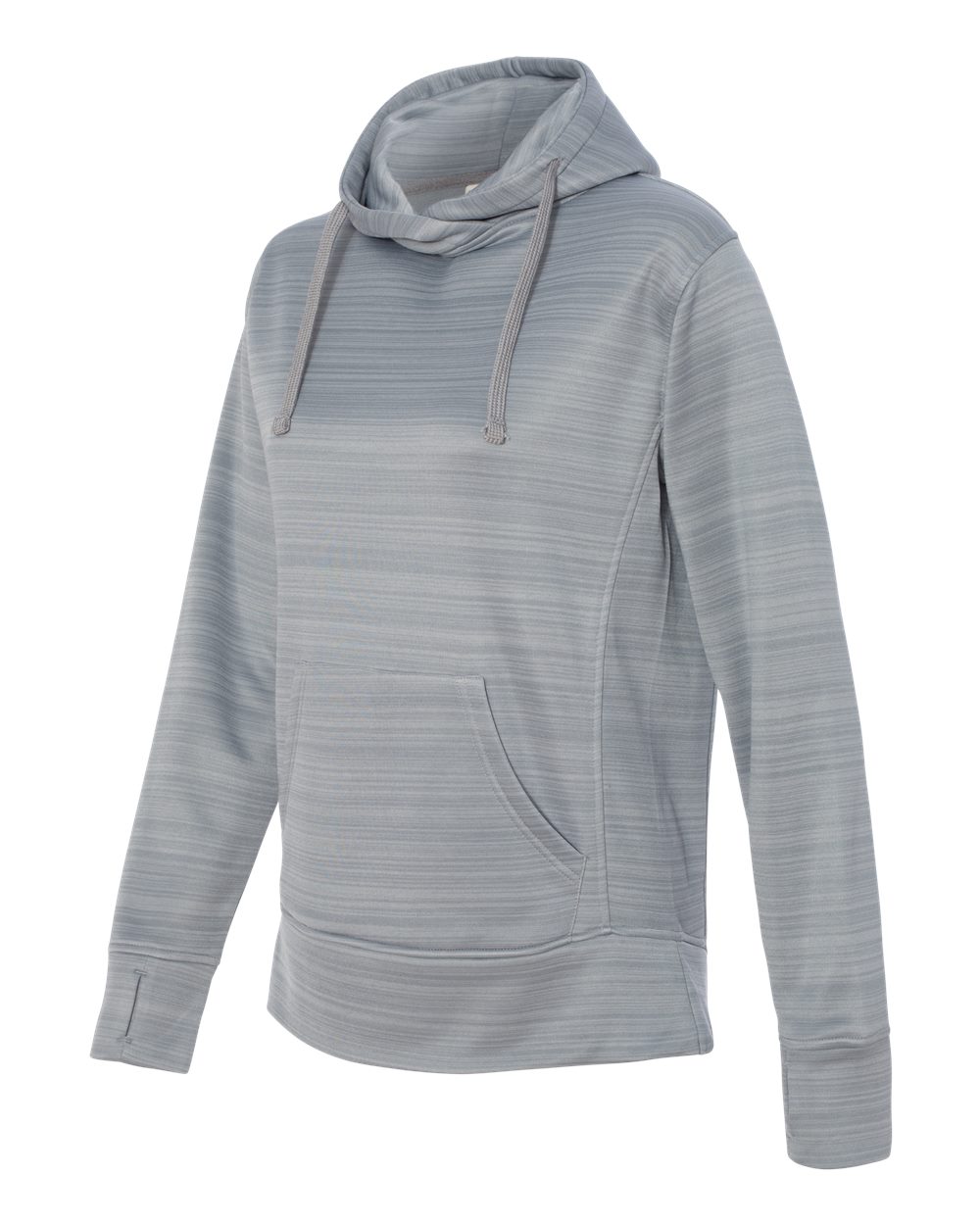 J. America Women’s Odyssey Striped Performance Fleece Lapover Hoodie
