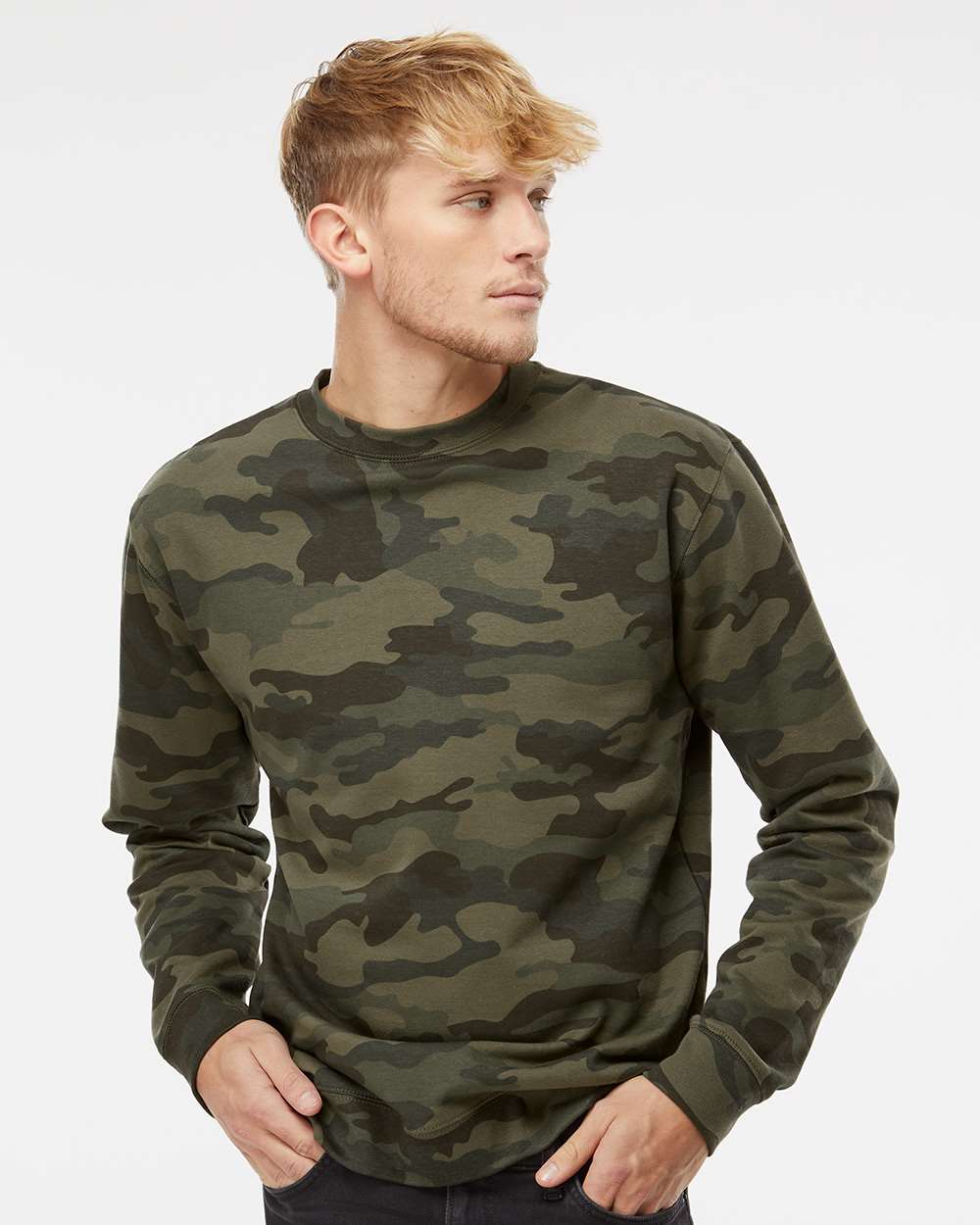 Independent Trading Co SS3000 Unisex Midweight Crewneck Sweatshirt Blank