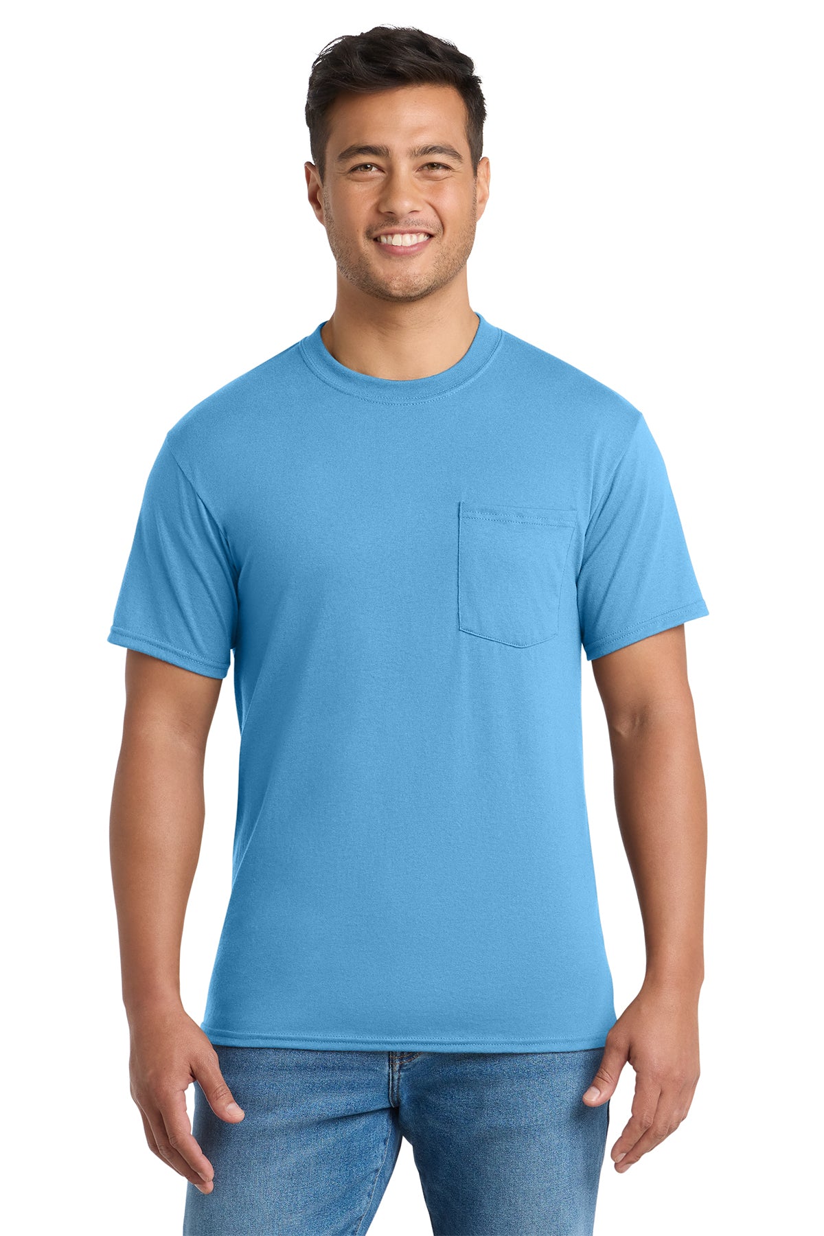 Pocket tees with chest pocket, available in adult sizes S–6XL