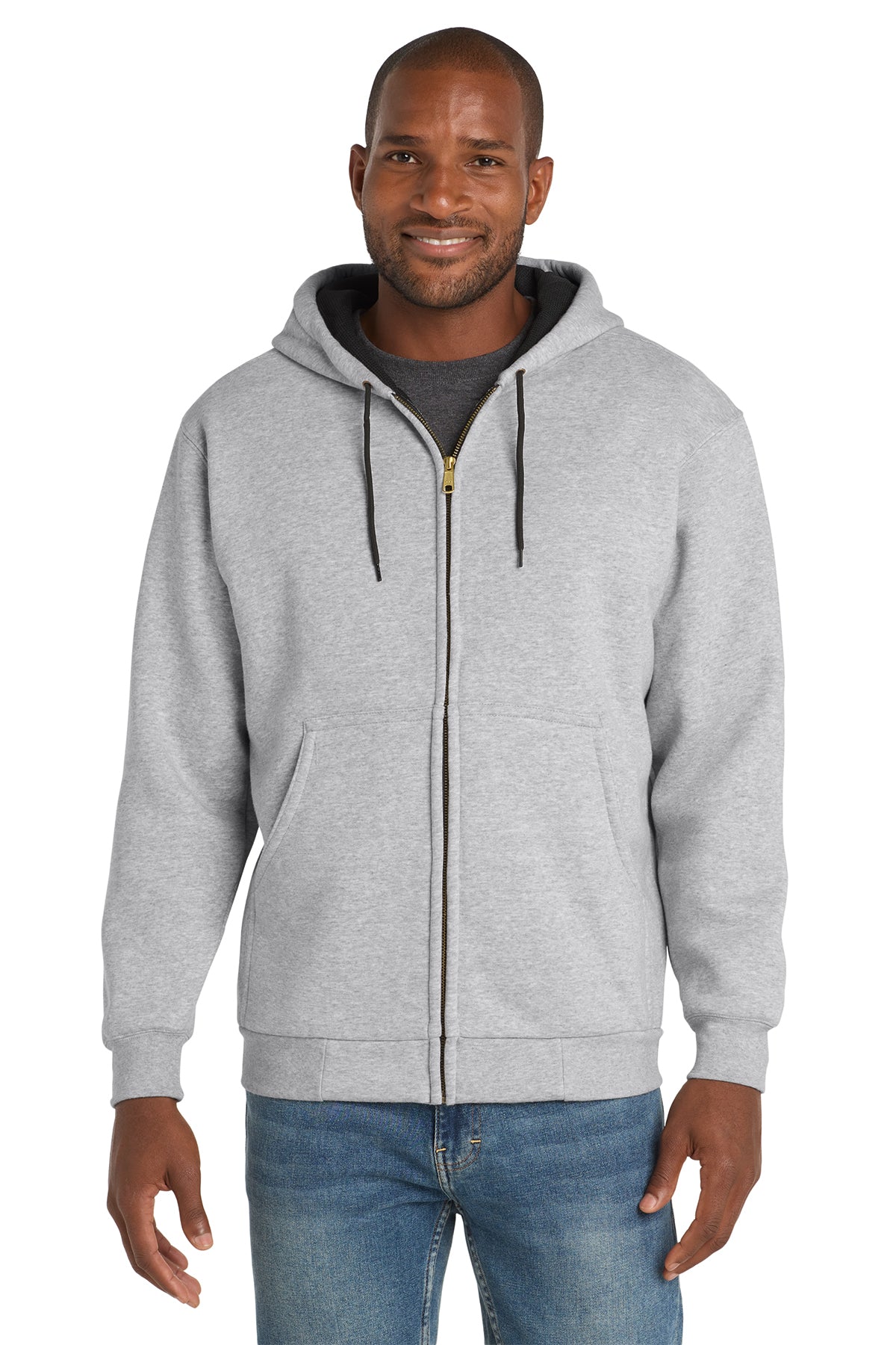 Heavyweight thermal-lined full-zip hoodie, adult sizes XS–6XL