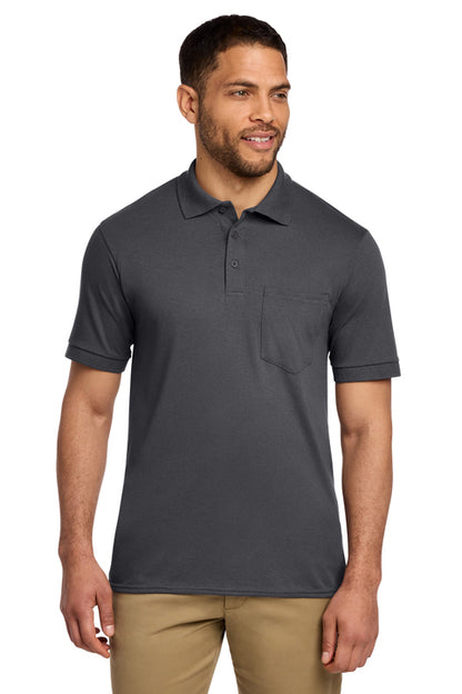 Men's Pocket Polo Shirt Work Uniform Stain Release S-6XL