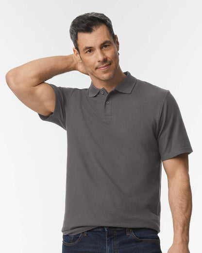 Men’s Softstyle Pique Polo Shirt Moisture Wicking Casual Work Polo