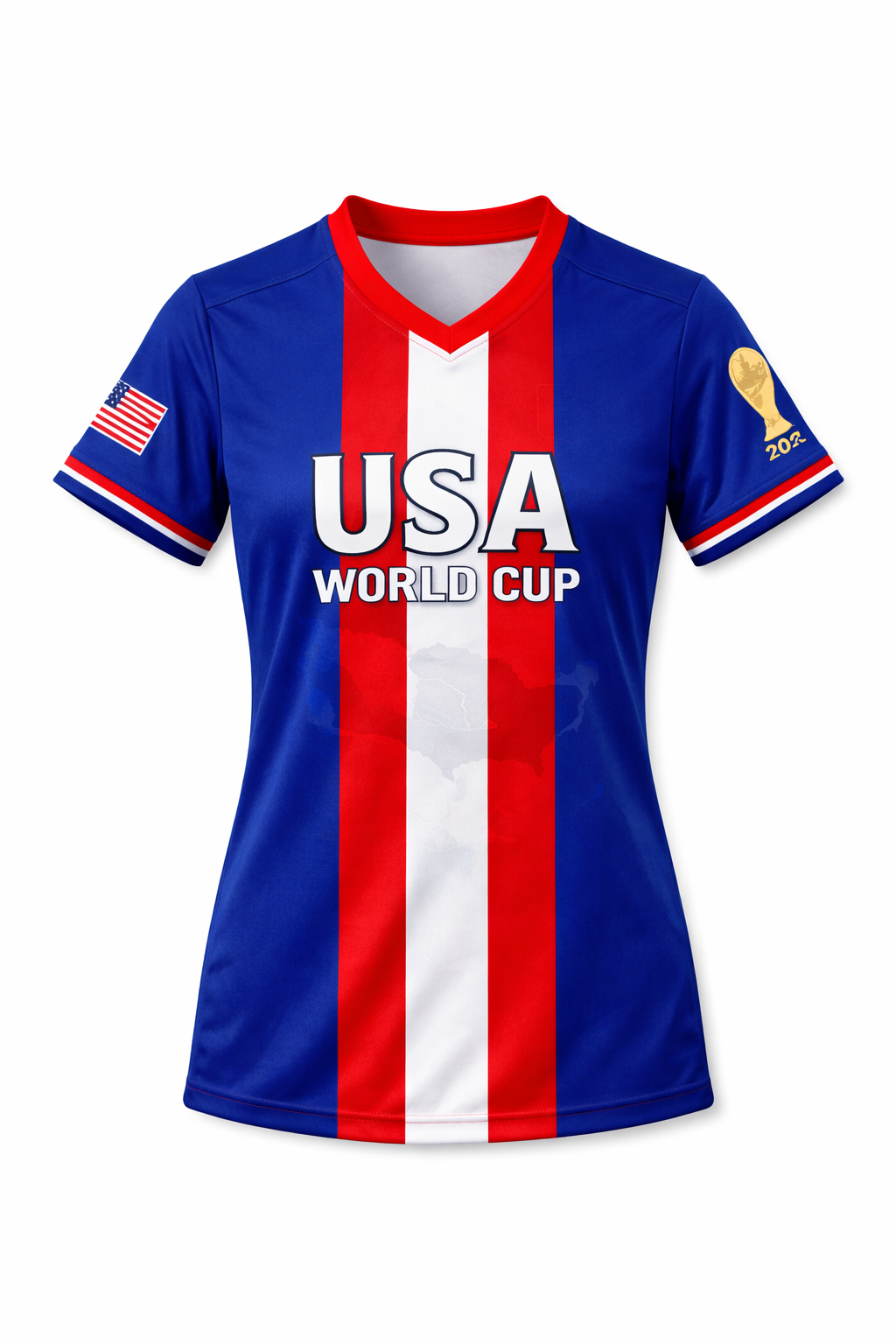 USA Women’s Soccer Fan Edition Jersey – Custom Women’s Fit | Red, White & Blue