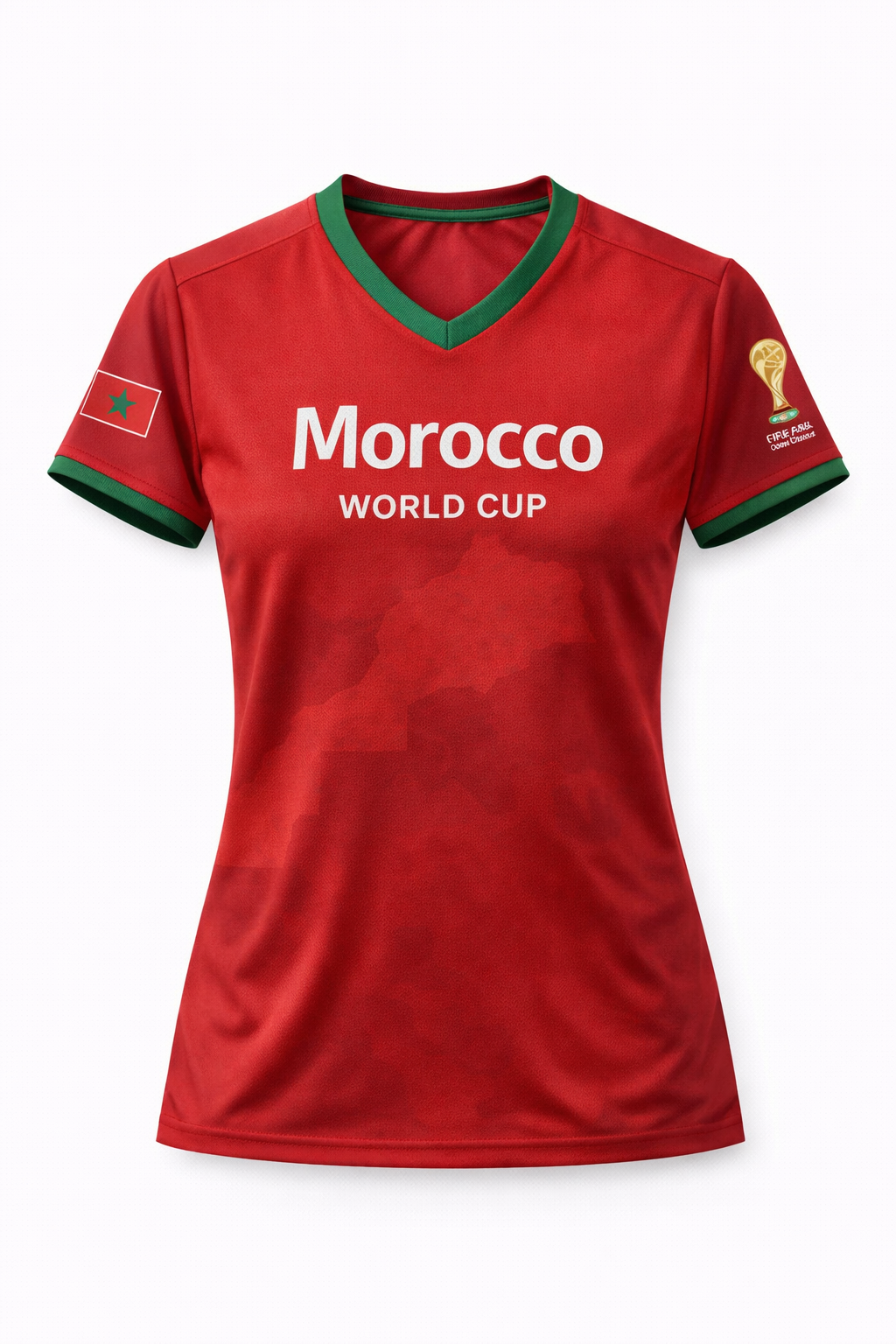 Morocco Women’s Soccer Fan Edition Jersey – Fitted National Pride Shirt