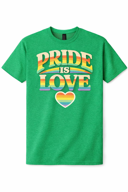 Pride Is Love Retro Rainbow Graphic T-Shirt