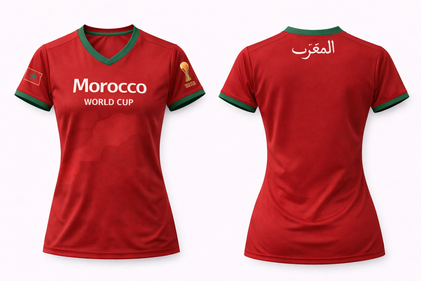 Morocco Women’s Soccer Fan Edition Jersey – Fitted National Pride Shirt