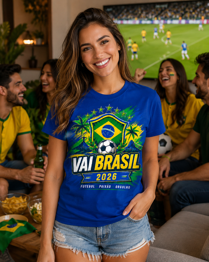 Brazil Soccer Fan Shirt 2026 – Vai Brasil Tee