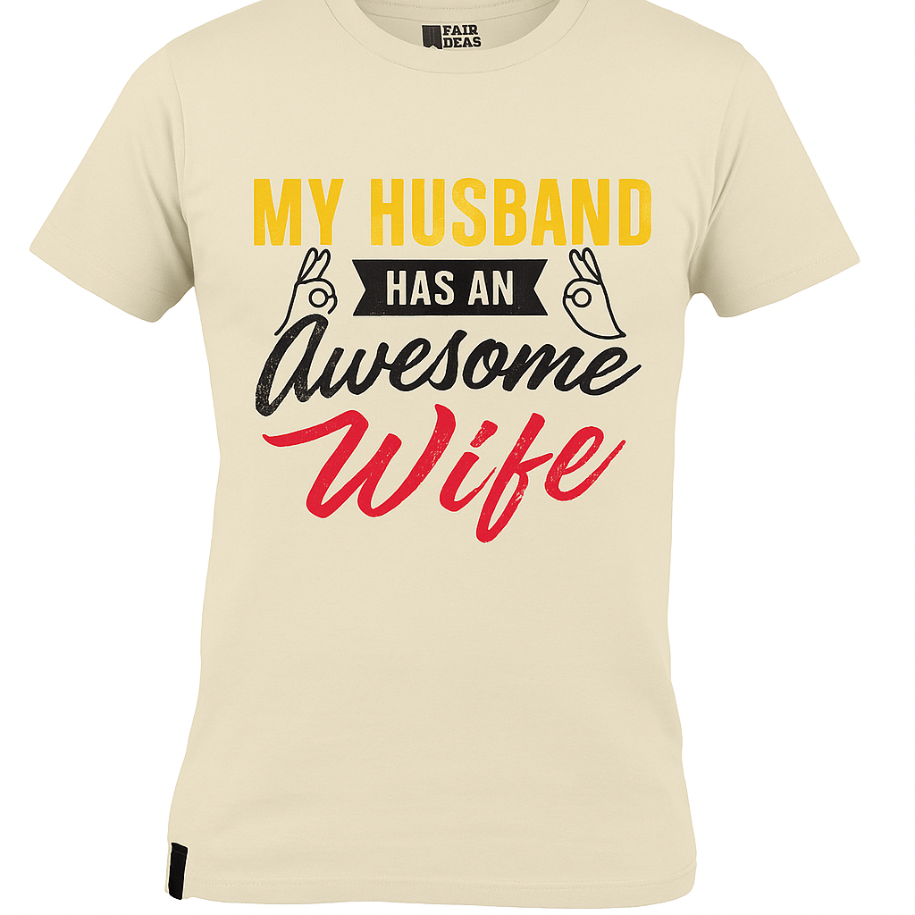 My Husband Has an Awesome Wife T-Shirt (Next Level Brand)