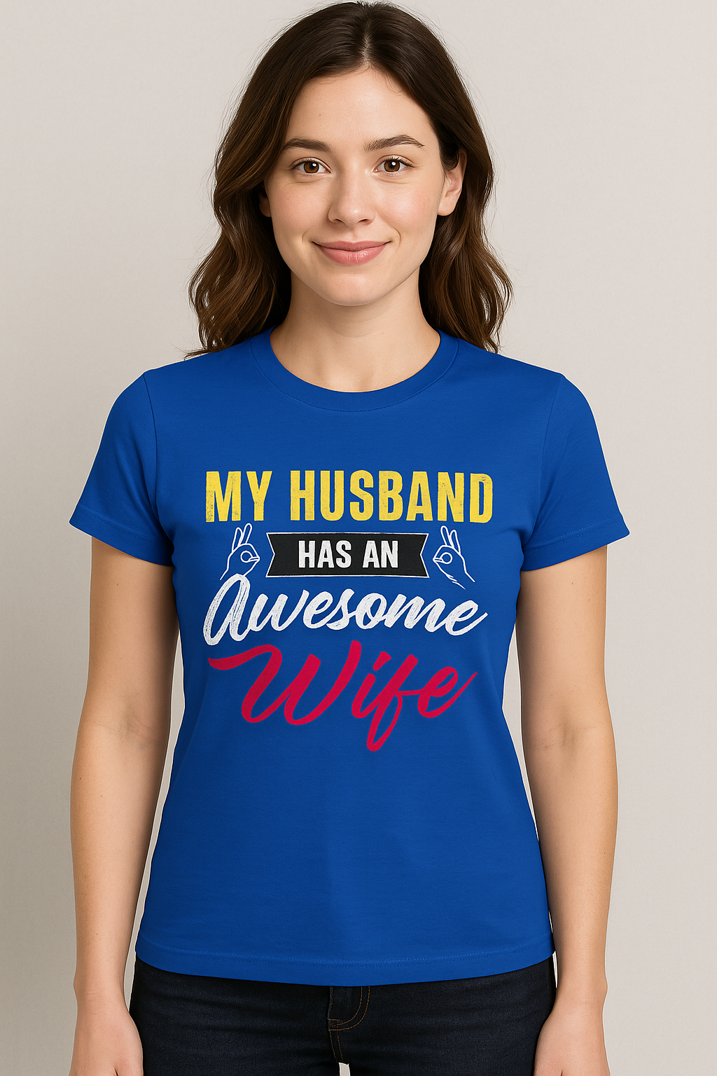 My Husband Has an Awesome Wife T-Shirt (Next Level Brand)