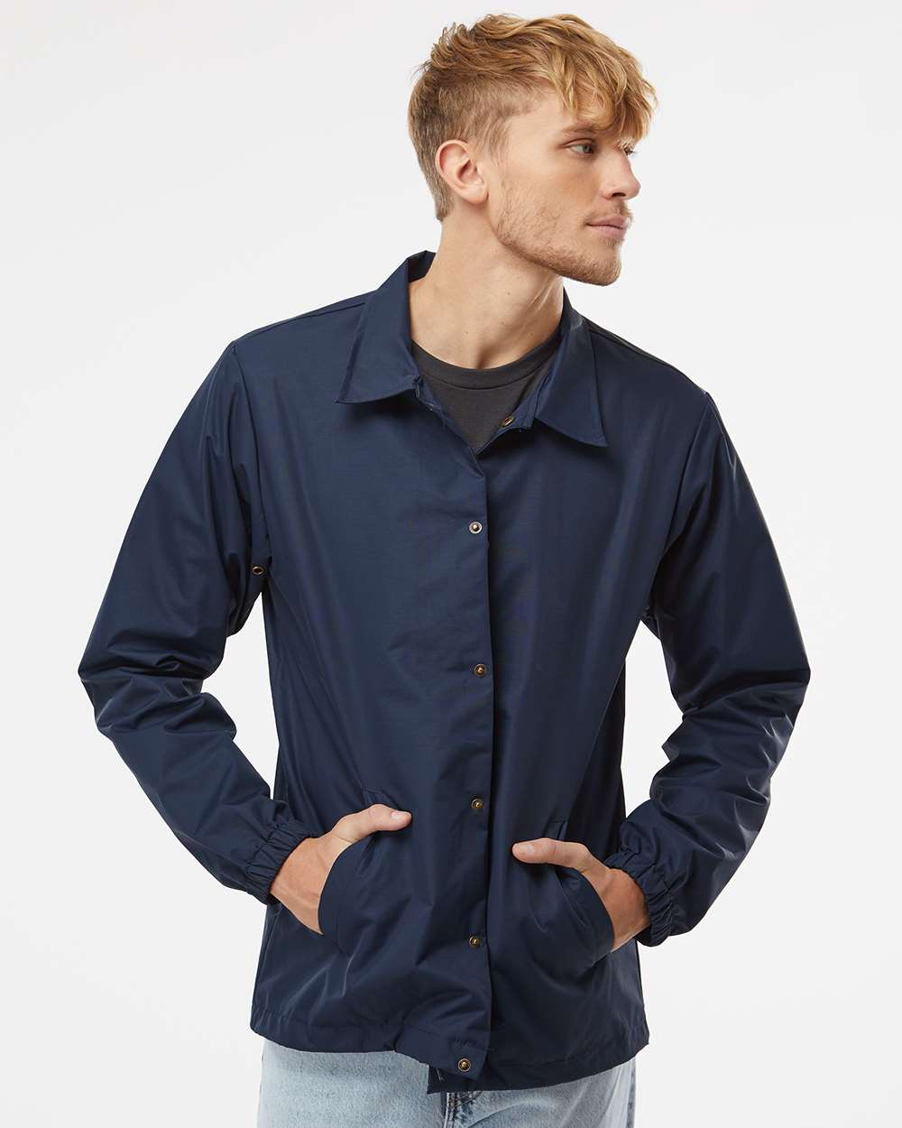 Independent Trading Co Men’s Water Resistant Coach Jacket Windbreaker XS-3XL
