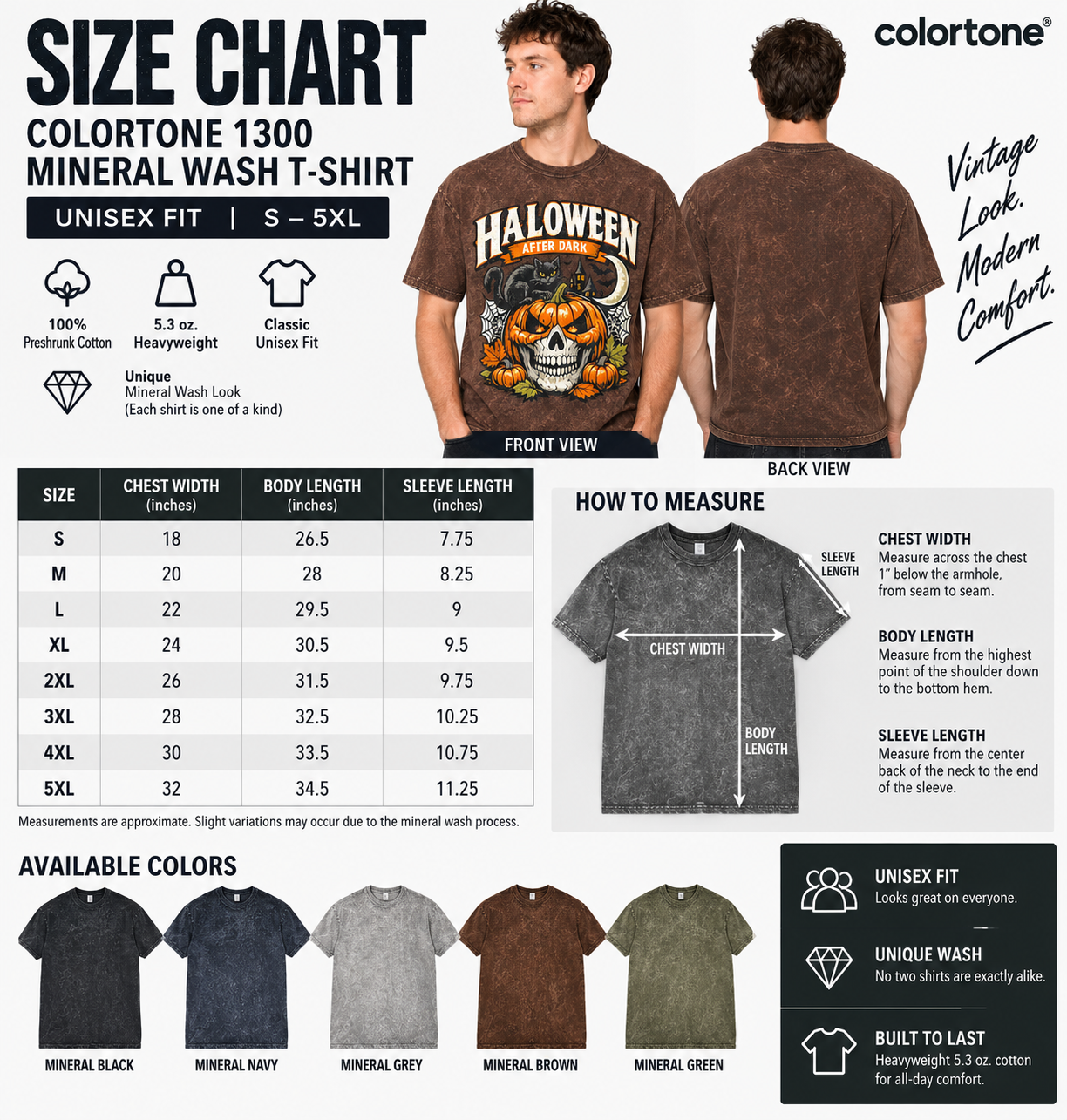 Halloween After Dark Mineral Wash Tee