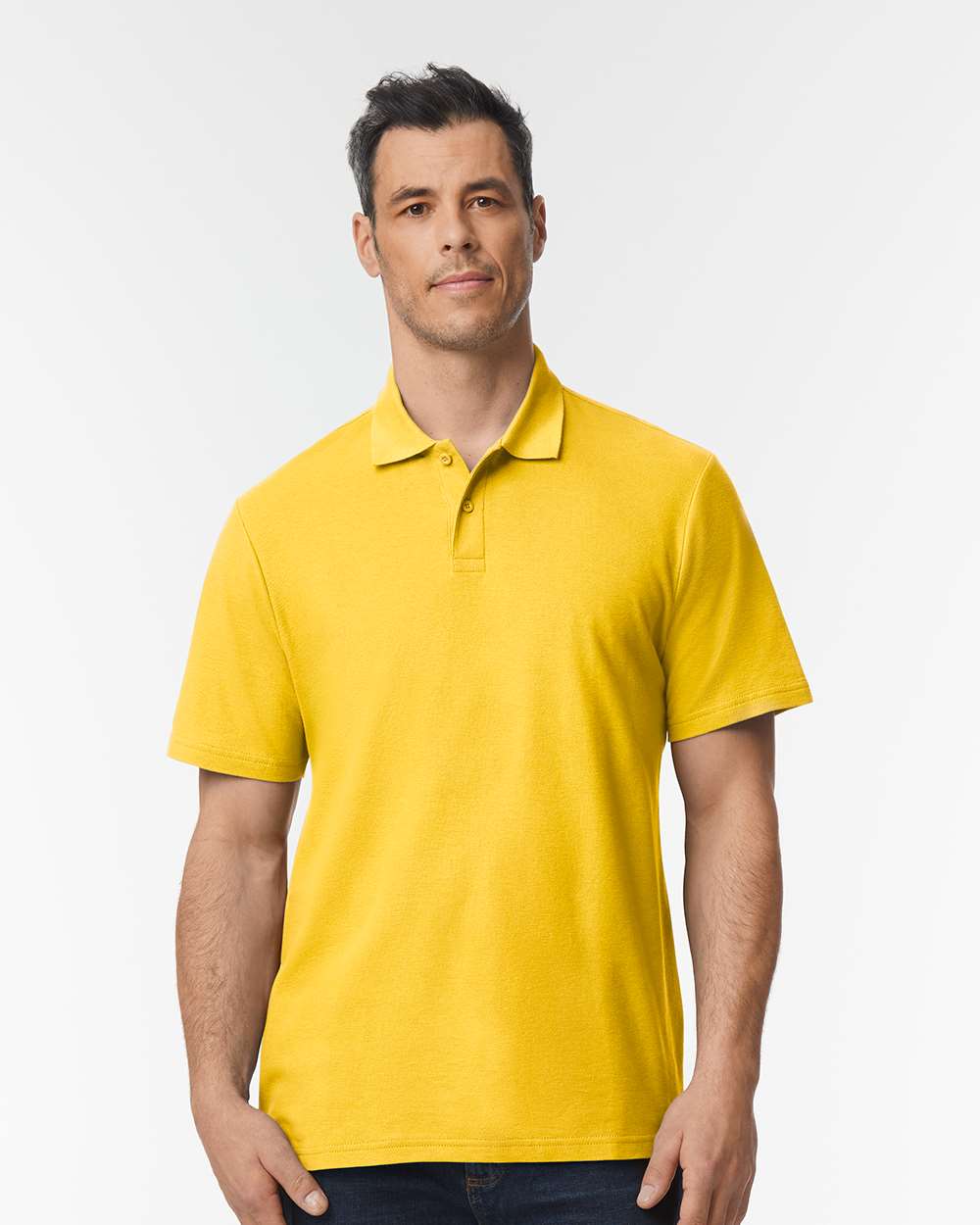 Men’s Softstyle Pique Polo Shirt Moisture Wicking Casual Work Polo
