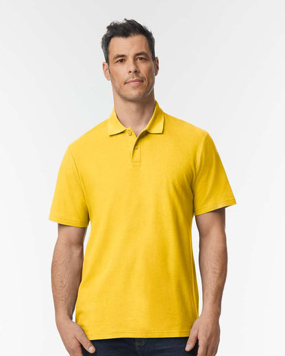 Men’s Softstyle Pique Polo Shirt Moisture Wicking Casual Work Polo