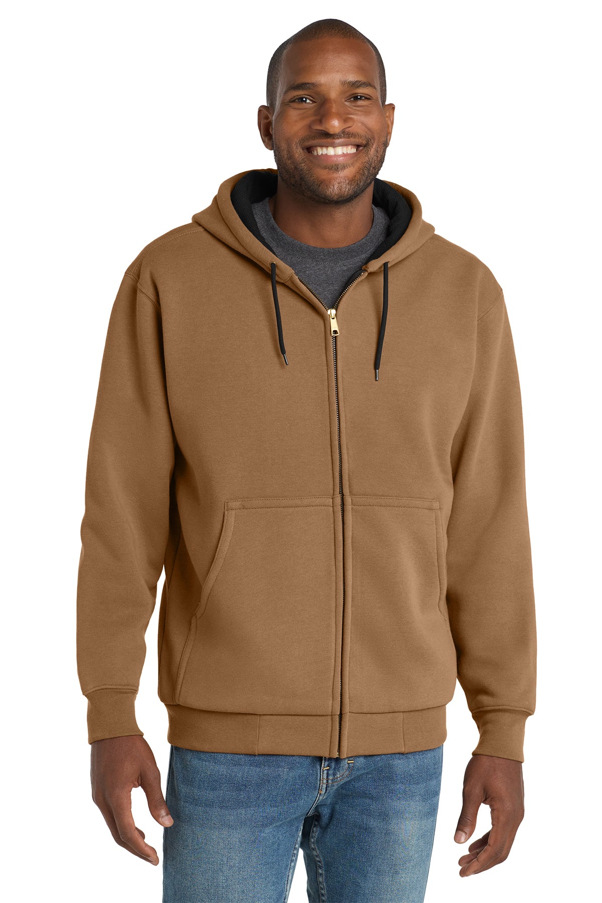 Heavyweight thermal-lined full-zip hoodie, adult sizes XS–6XL
