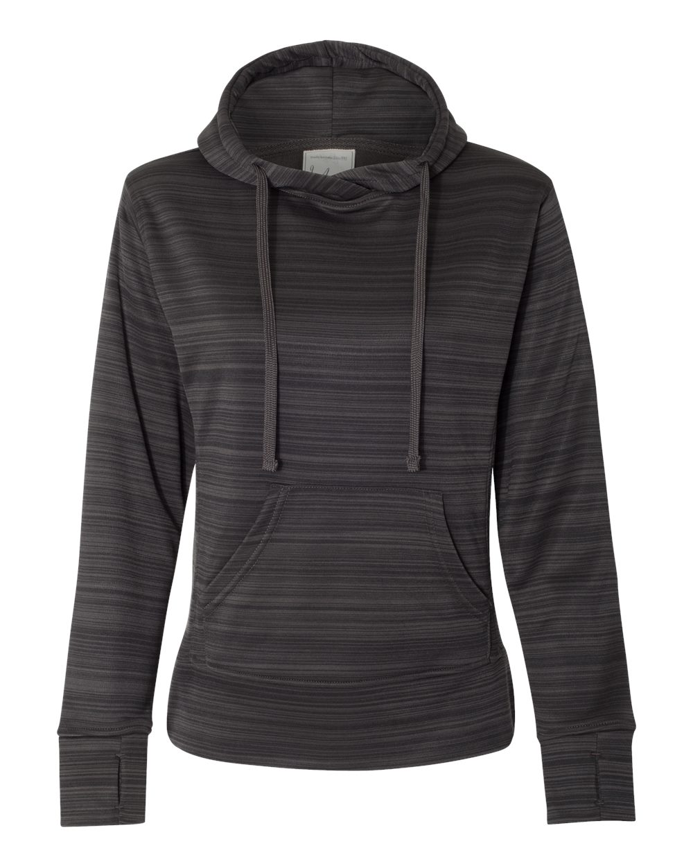 J. America Women’s Odyssey Striped Performance Fleece Lapover Hoodie