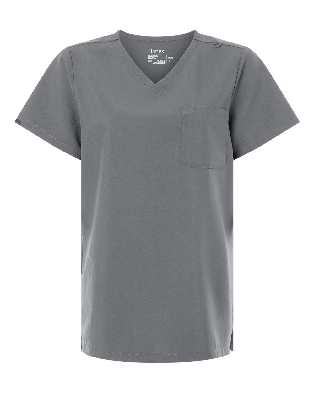 Hanes Women’s V-Neck 1 Pocket Scrub Top Moisture Wicking S-5XL