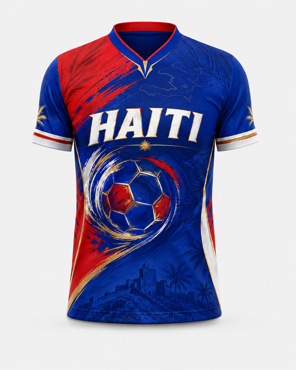 Haiti Heritage Soccer Jersey – White/Blue