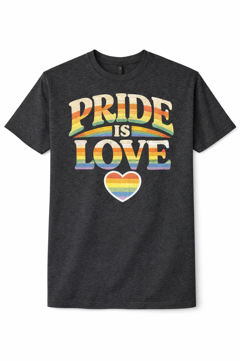 Pride Is Love Retro Rainbow Graphic T-Shirt