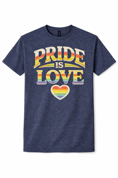 Pride Is Love Retro Rainbow Graphic T-Shirt
