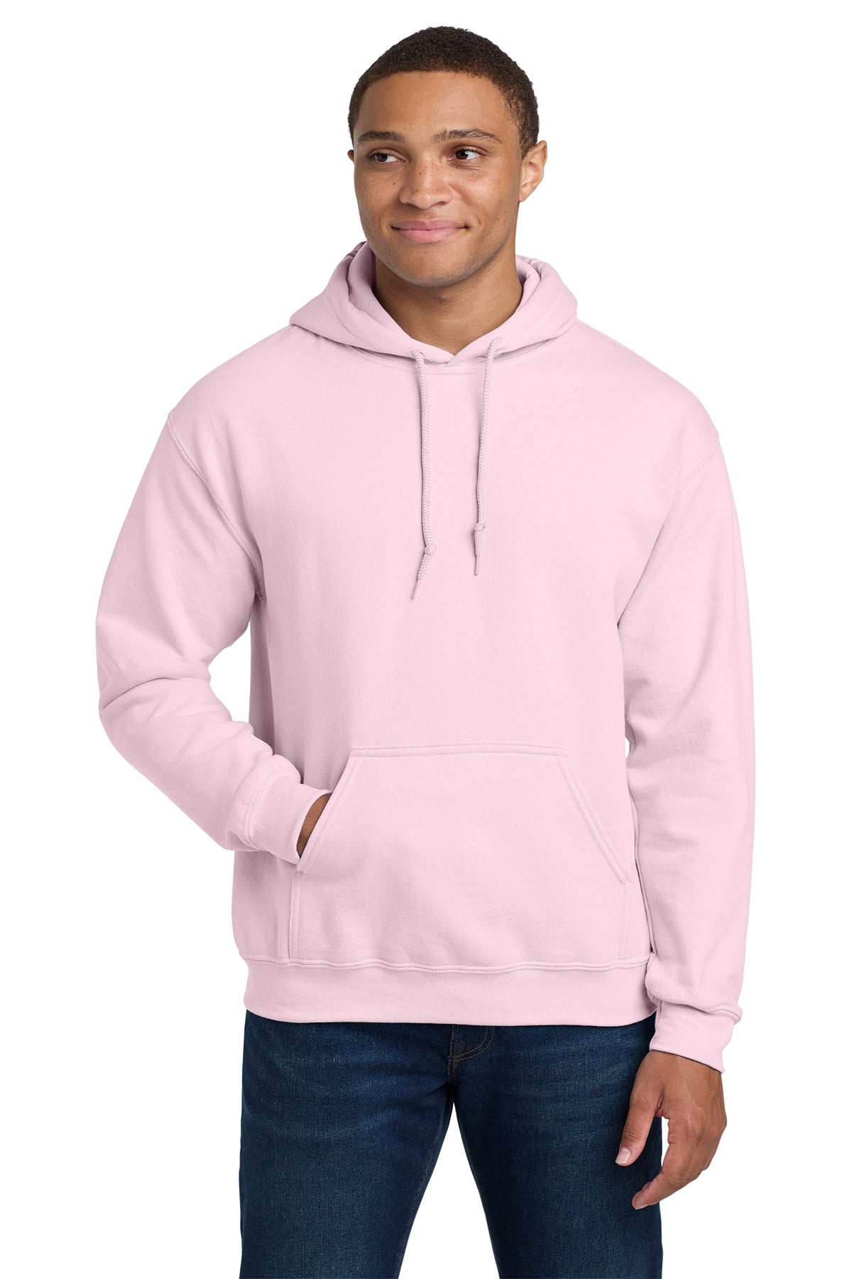 Gildan Heavy Blend hoodie, 8 oz, sizes XS–5X. Soft, durable cotton-poly fleece