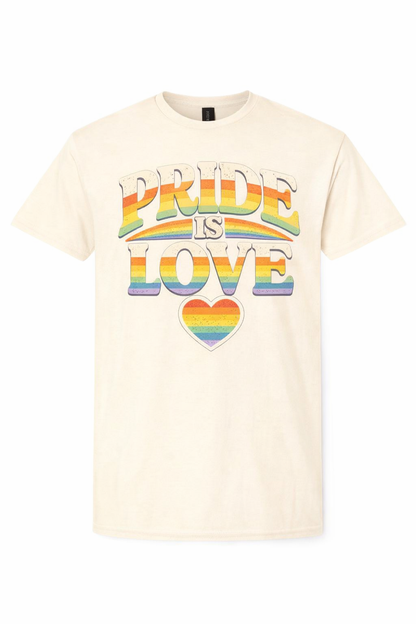 Pride Is Love Retro Rainbow Graphic T-Shirt
