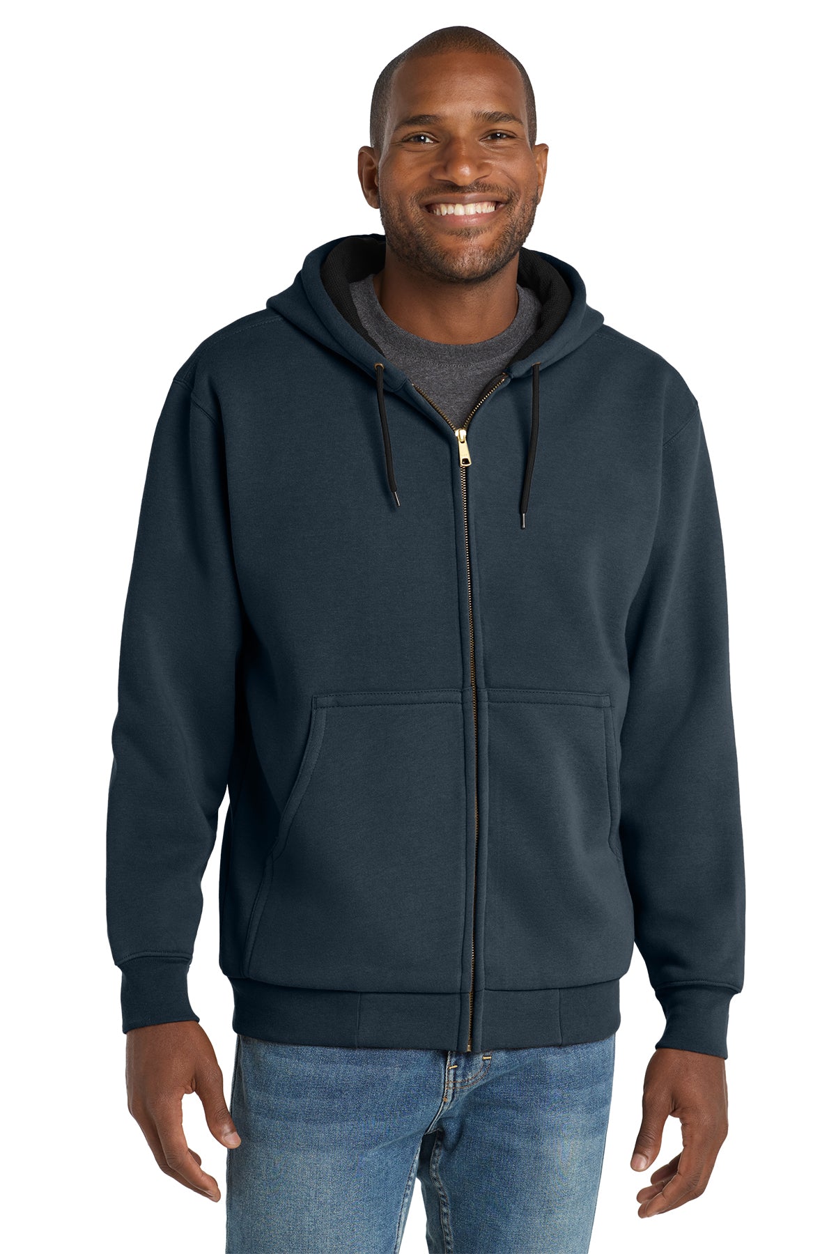 Heavyweight thermal-lined full-zip hoodie, adult sizes XS–6XL