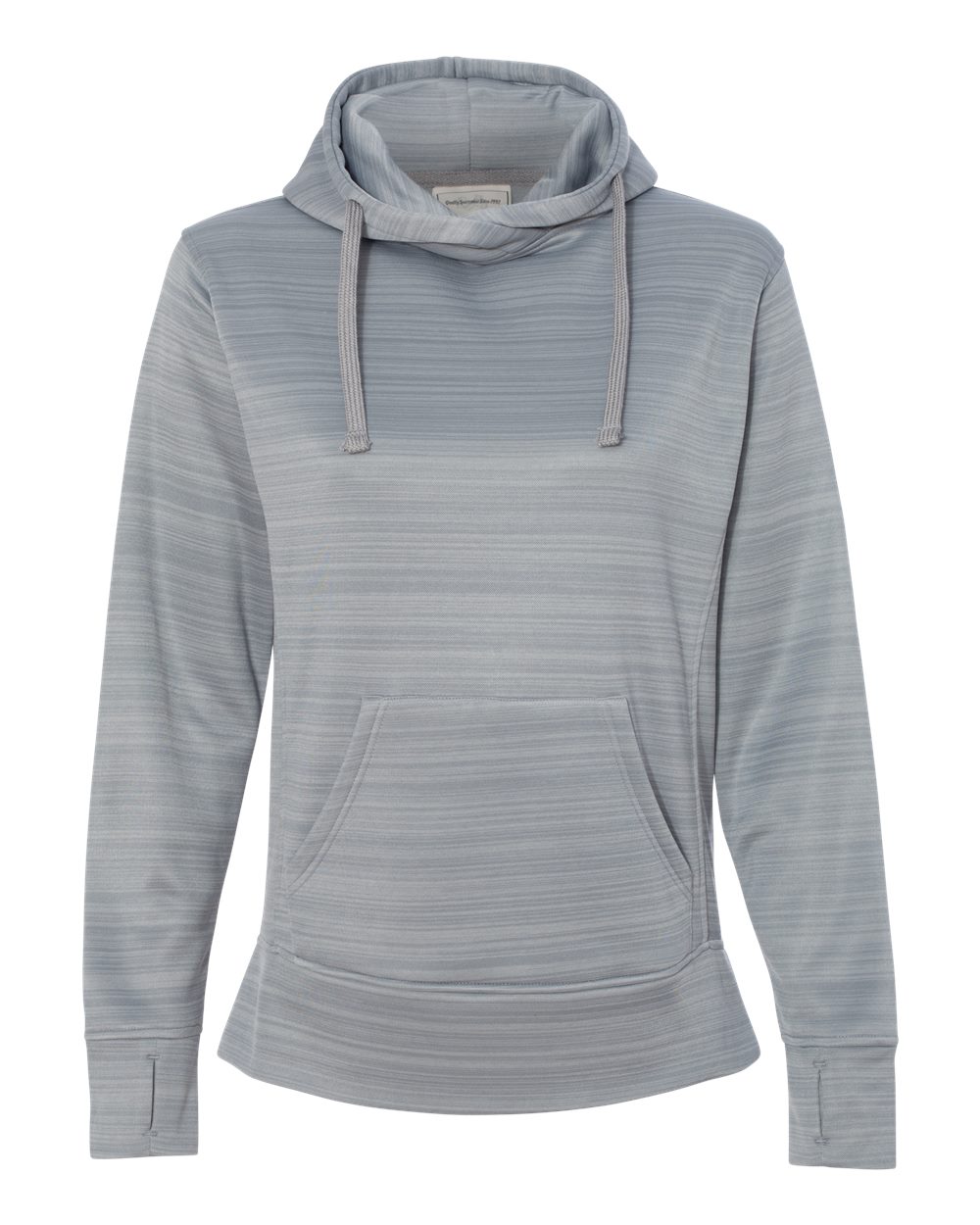 J. America Women’s Odyssey Striped Performance Fleece Lapover Hoodie
