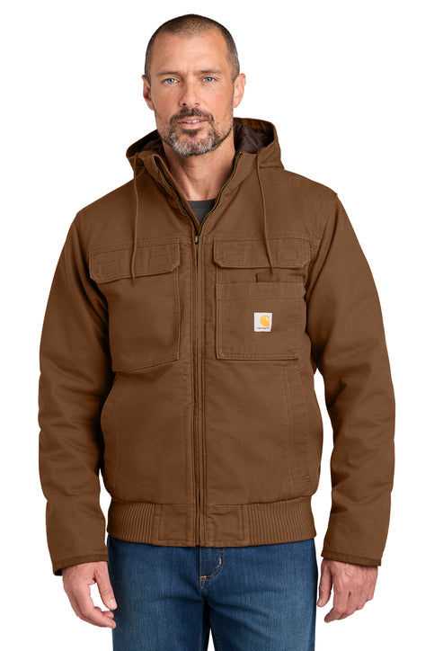 Carhartt Men’s Full Swing Washed Duck Insulated Active Jacket Hooded Work Coat