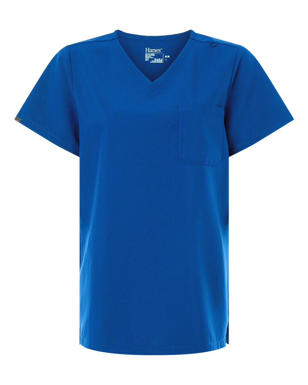 Hanes Women’s V-Neck 1 Pocket Scrub Top Moisture Wicking S-5XL