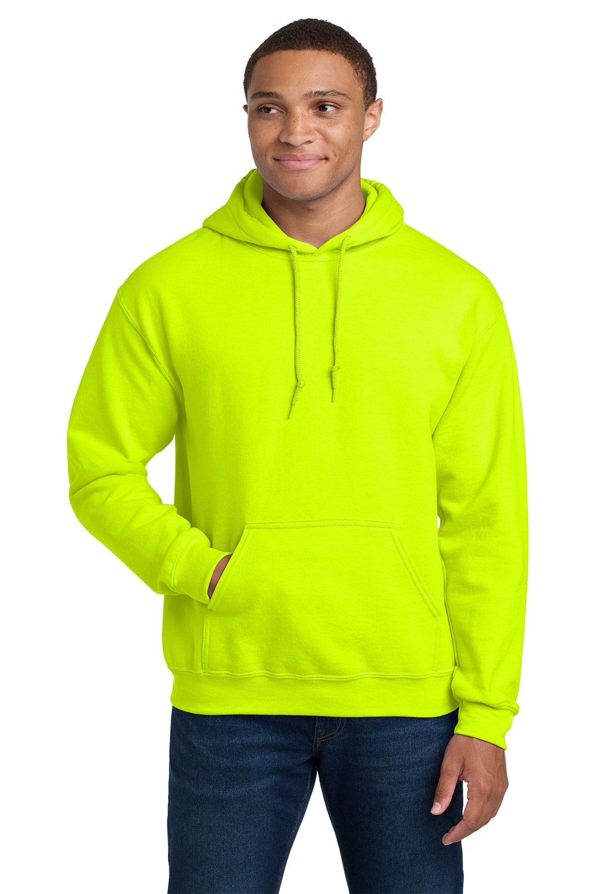 Gildan Heavy Blend hoodie, 8 oz, sizes XS–5X. Soft, durable cotton-poly fleece.