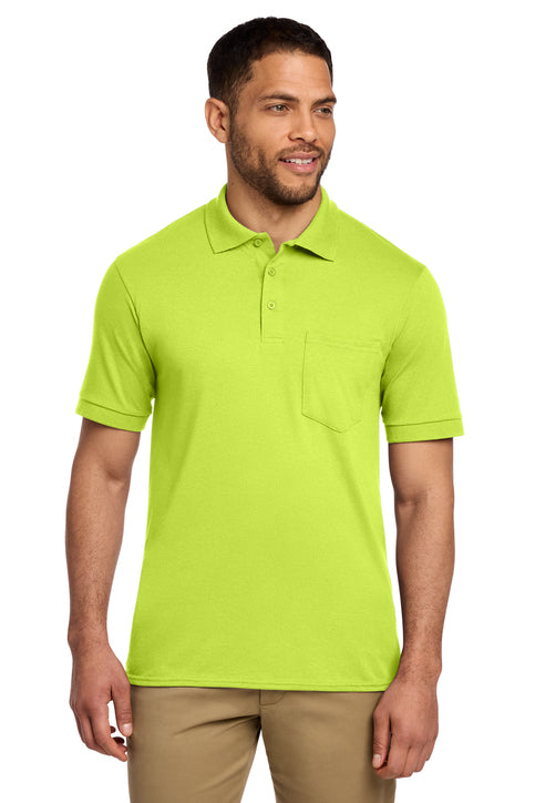 Men's Pocket Polo Shirt Work Uniform Stain Release S-6XL