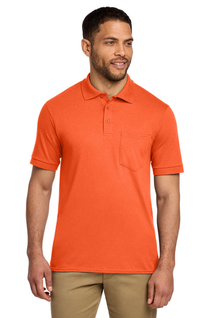 Men's Pocket Polo Shirt Work Uniform Stain Release S-6XL