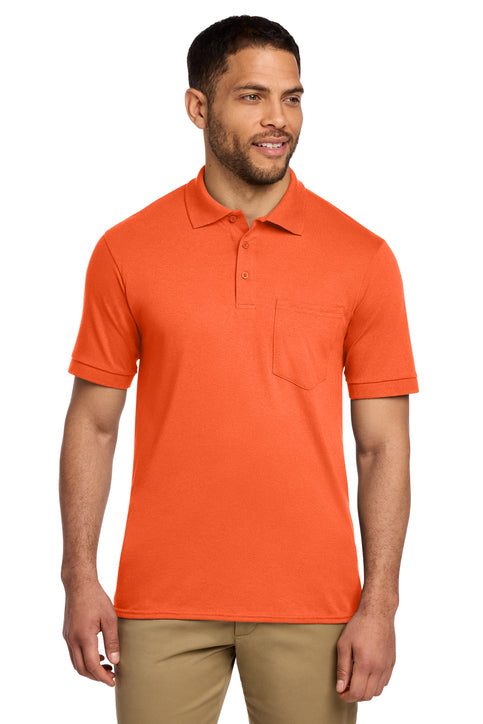 Men's Pocket Polo Shirt Work Uniform Stain Release S-6XL