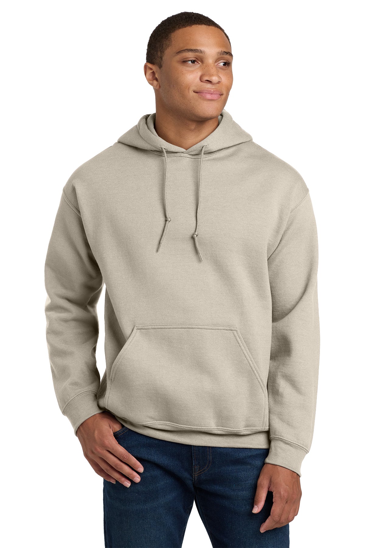 Gildan Heavy Blend hoodie, 8 oz, sizes XS–5X. Soft, durable cotton-poly fleece.