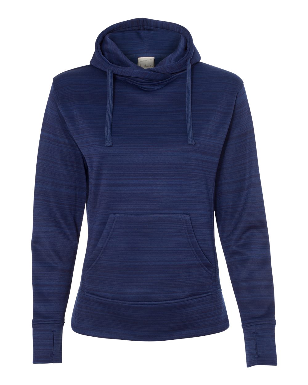 J. America Women’s Odyssey Striped Performance Fleece Lapover Hoodie