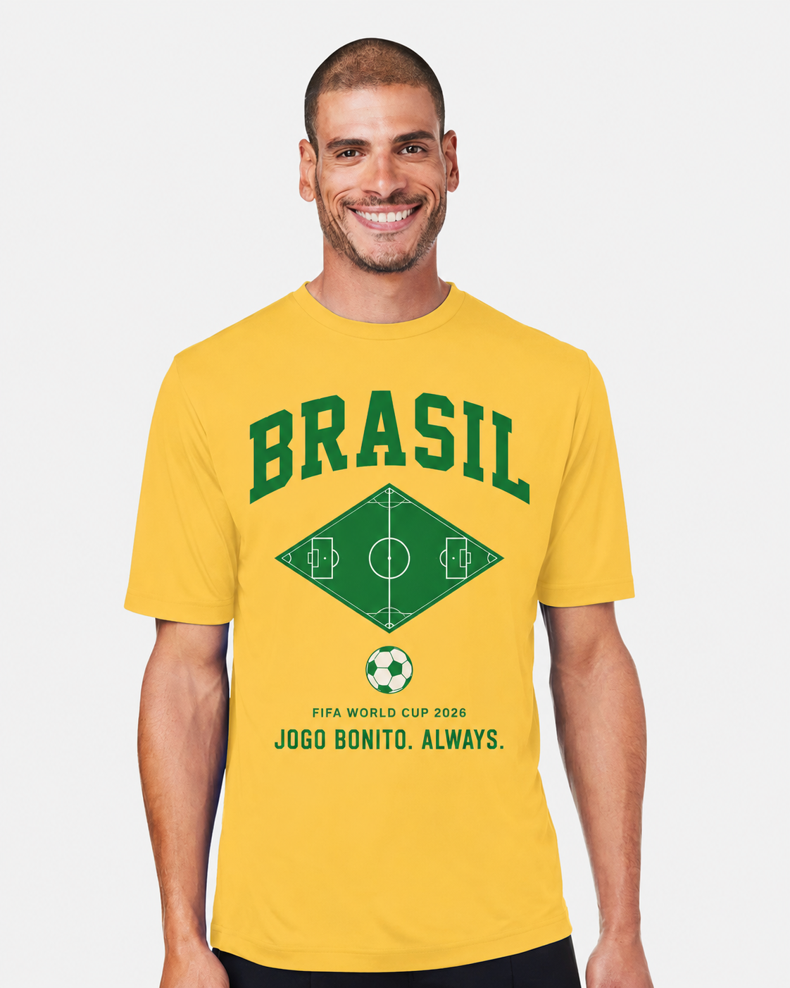 Brazil World Cup 2026 T-Shirt | BRASIL Dri-Fit Soccer Fan Tee | Jogo Bonito
