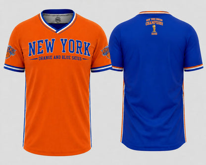 New York Orange Blue Fan Jersey Shirt